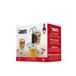 Bialetti Mini Express Lichtenstein + 2 Espresso Fincanı Bialetti Mini Express Lichtenstein + 2 Espresso Fincanı