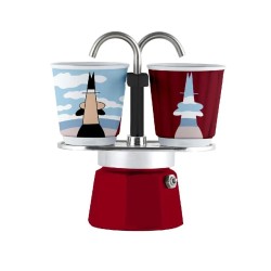 Bialetti Mini Express Magritte + 2 Espresso Fincanı Bialetti Mini Express Magritte + 2 Espresso Fincanı