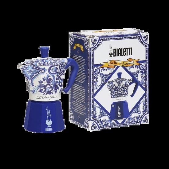 Bialetti Moka Pot Dolce&Gabbana Akdeniz Mavisi 3 Cups Bialetti Moka Pot Dolce&Gabbana Akdeniz Mavisi 3 Cups – orijinal Bialetti moka pot