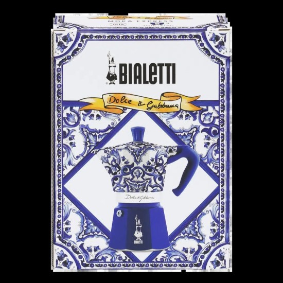 Bialetti Moka Pot Dolce&Gabbana Akdeniz Mavisi 3 Cups Bialetti Moka Pot Dolce&Gabbana Akdeniz Mavisi 3 Cups – orijinal Bialetti moka pot