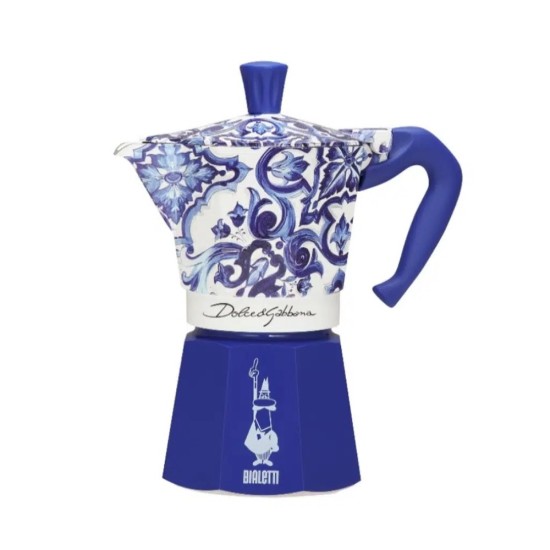 Bialetti Moka Pot Dolce&Gabbana Akdeniz Mavisi 6 Cups Bialetti Moka Pot Dolce&Gabbana Akdeniz Mavisi 6 Cups – orijinal Bialetti moka pot