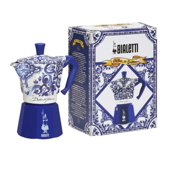 Bialetti Moka Pot Dolce&Gabbana Akdeniz Mavisi 6 Cups Bialetti Moka Pot Dolce&Gabbana Akdeniz Mavisi 6 Cups – orijinal Bialetti moka pot