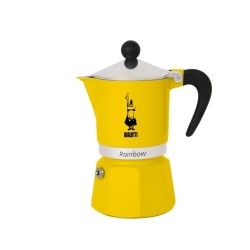 Bialetti Moka Pot Rainbow Sarı 6 Cups