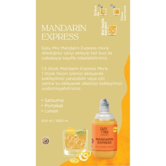 Mandarin Express narenciye içecek bazı 1000 ml şişe