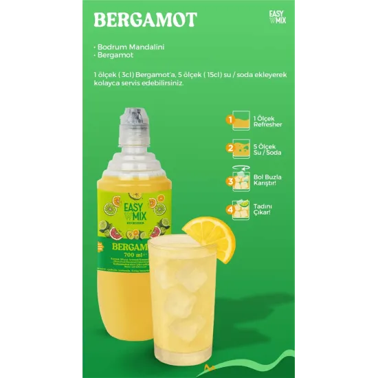 Easy Mix Bergamot 700 ml Easy Mix Bergamot 700 ml kokteyl ve mocktail içecek karışımı