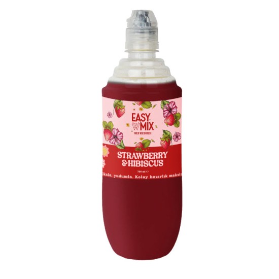 Easymix X Strawberry Acai 700 ml – Çilek ve Acai Lezzetinin Mükemmel Birleşimi