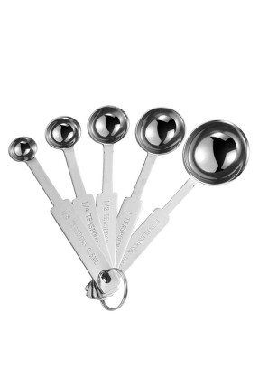 Çelik Kaşık Ölçek 5’li Set Çelik Kaşık Ölçek 5’li Set