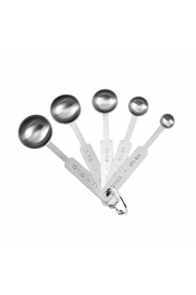 Çelik Kaşık Ölçek 5’li Set Çelik Kaşık Ölçek 5’li Set