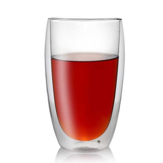 Çift Cidarlı Cam Bardak 450 ml | Geniş Hacimli Isıya Dayanıklı Bardak | Pluskahve Pluskahve Çift Cidarlı Cam Bardak 450 ml - Isıya Dayanıklı ve Geniş Hacimli Bardak