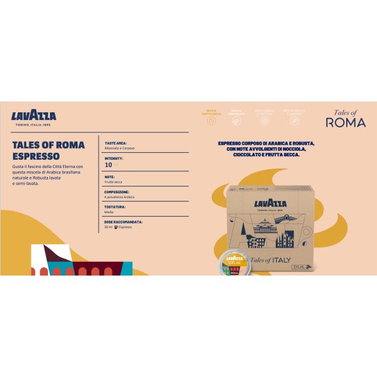 Lavazza Tales of Roma Espresso Blue Kapsül Kahve 100’lü Lavazza Tales of Roma Espresso Lavazza Blue kapsül kahve