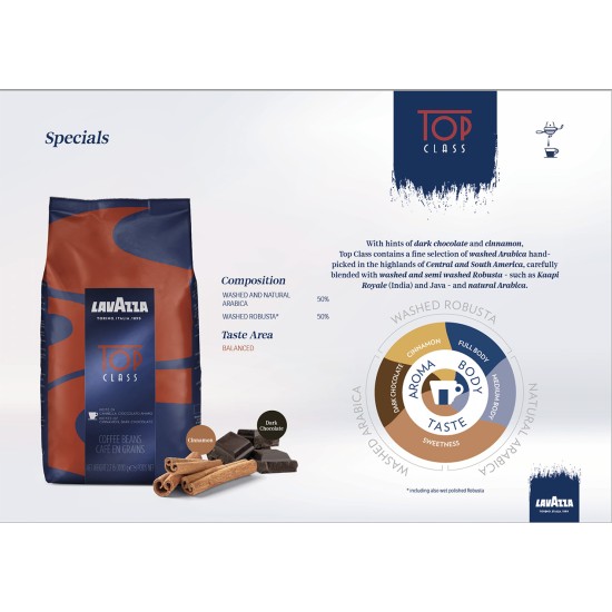 Lavazza Top Class Espresso Çekirdek Kahve 1 KG Lavazza Top Class Espresso çekirdek kahve 1 kg paket görünümü