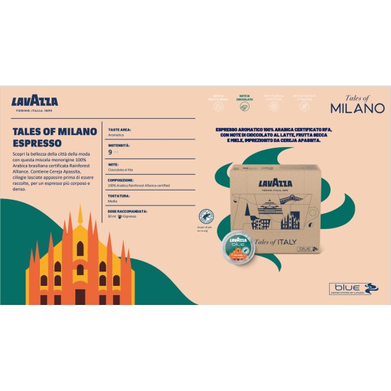 Lavazza Tales of Milano Espresso Lavazza Blue kapsül kahve Lavazza Tales of Milano Espresso Lavazza Blue kapsül kahve