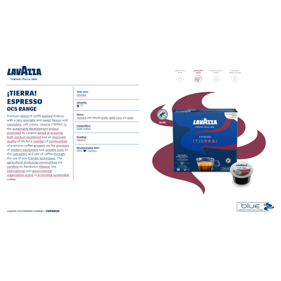 Lavazza Blue Espresso Tierra Kapsül Kahve 100 Adet Lavazza Blue Espresso Tierra Kapsül Kahve 100 Adet kutu görseli