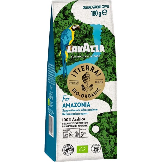 Lavazza ¡Tierra! Organic Amazon 180 Gr Lavazza Tierra Organic Amazon 180 gr öğütülmüş kahve ambalaj görseli