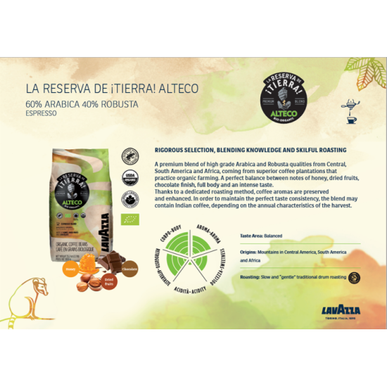 Lavazza ¡Tierra! Alteco Organic Premium Çekirdek Kahve – Organik ve Zarif Kahve Deneyimi