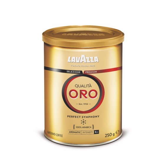 Lavazza Qualità Oro Öğütülmüş Kahve Teneke 250 G – %100 Arabica, Zarif Tat