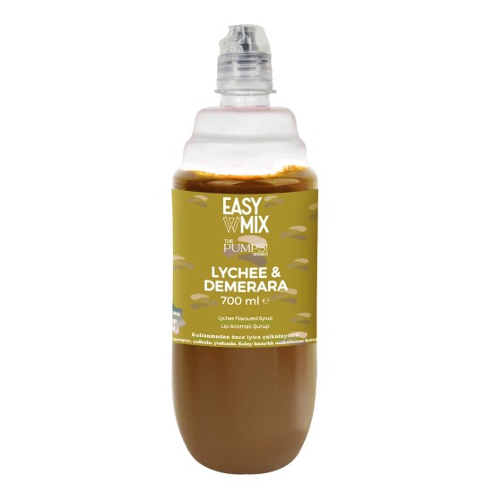 Easy Mix Lychee & Demerara The Pumps Series 700 ml | Pluskahve Easy Mix Lychee & Demerara The Pumps Series 700 ml - Liçi Aromalı Şurup