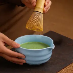 Seramik Matcha Kasesi (Chawan) Bebek Mavisi 