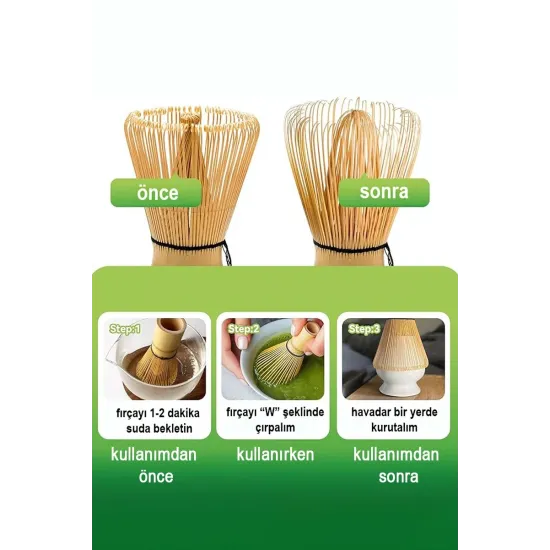 bambu matcha whisk karistirici firca