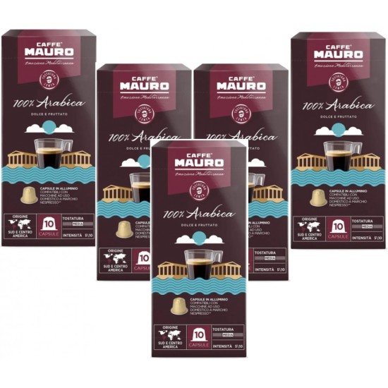 caffe mauro 100 arabica nespresso kapsül kahve 50li paket caffe mauro 100 arabica nespresso uyumlu kapsül kahve 50 adet