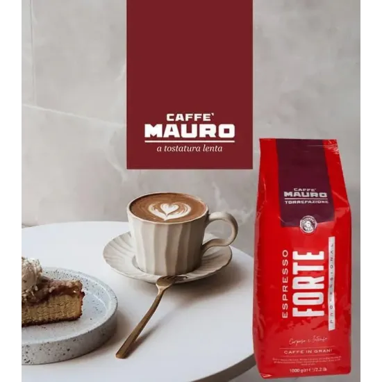 Caffè Mauro Espresso Forte Çekirdek Kahve 1 KG Caffè Mauro Espresso Forte çekirdek kahve 1 kg paket profesyonel espresso kahve