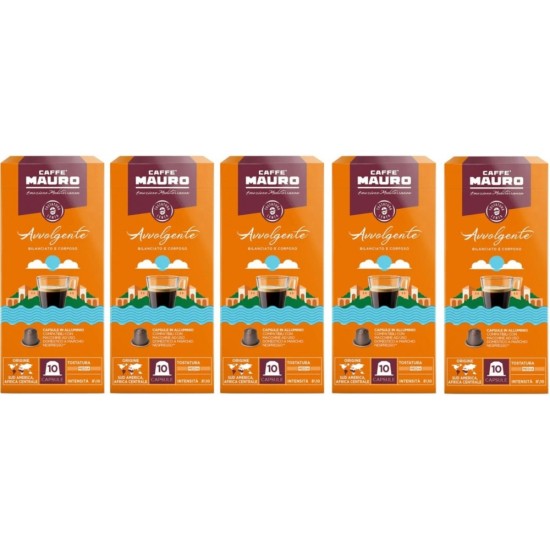 caffe mauro avvolgente nespresso uyumlu kapsül kahve 50 adet