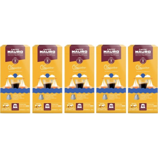 caffe mauro classico nespresso uyumlu kapsül kahve 50 adet