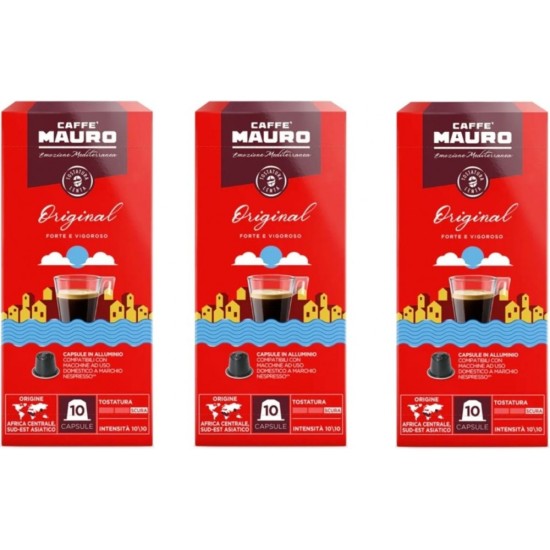 caffe mauro original nespresso kapsül kahve 30lu paket caffe mauro original nespresso uyumlu kapsül kahve 30 adet