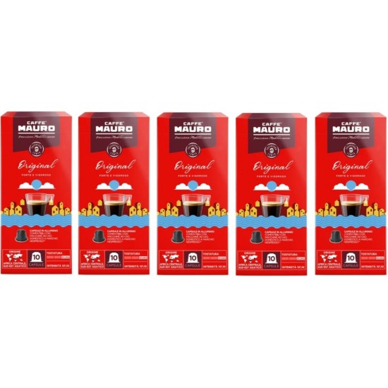 caffe mauro original nespresso uyumlu kapsül kahve 50 adet