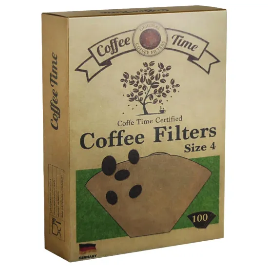 Coffee Time No:4 Filtre Kağıdı 100 Adet – Büyük Boy Coffee Time 4 Numara Filtre Kahve Kağıdı 100’lü Paket