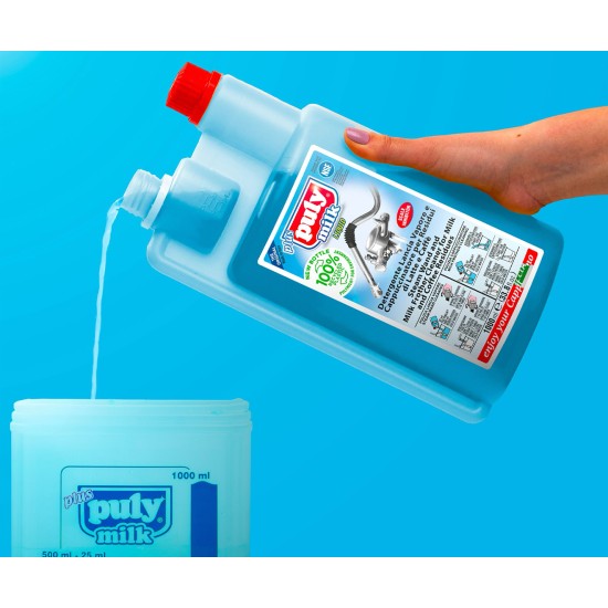 Puly Plus Milk Liquid sıvı kahve makinesi temizleyici – 1000 ml süt devresi temizleyicisi