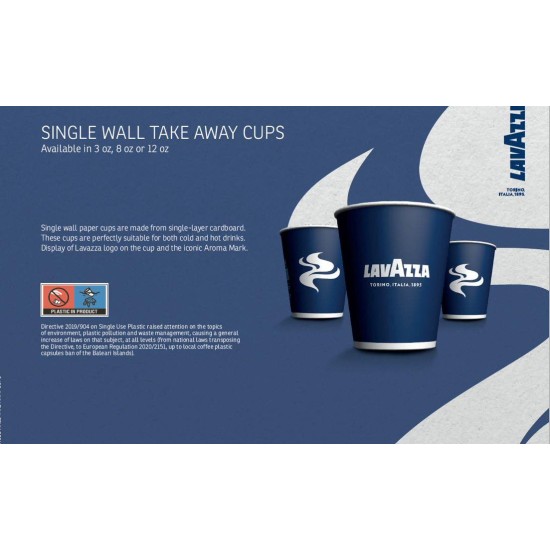 Lavazza karton bardak 8 oz 1000 adet paket