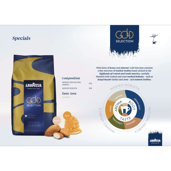 Lavazza Gold Selection 1 kg çekirdek kahve – profesyonel espresso karışımı