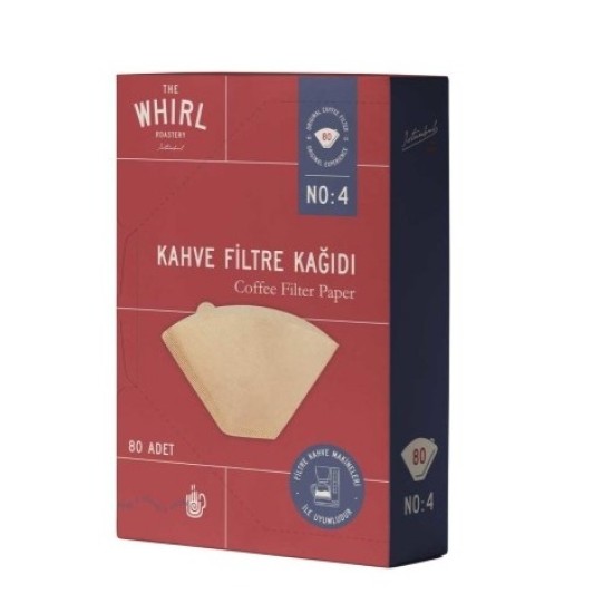 The Whirl Kutu Filtre Kağıdı 80 Adet No:4 The Whirl Kutu Filtre Kağıdı 80 Adet No:4