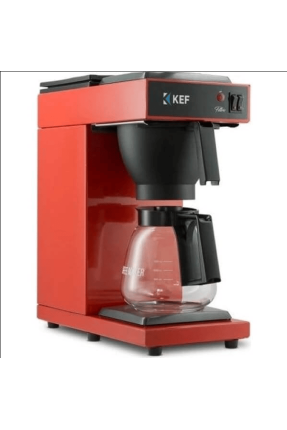 Kef Filtre Kahve Makinesi 1.8 Litre Kırmızı Kef Filtre Kahve Makinesi 1.8 Litre Kırmızı