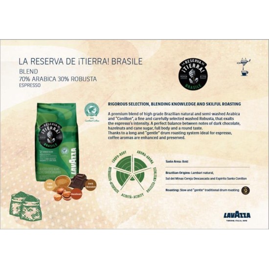 Lavazza ¡Tierra! Brasile Çekirdek Kahve 1 KG Lavazza Tierra Brasile 1 KG çekirdek kahve paketi görseli