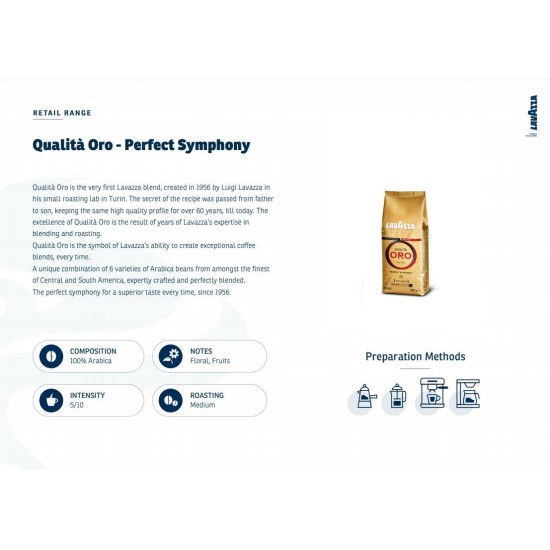 Lavazza Qualità Oro Çekirdek Kahve 1 KG paket görseli