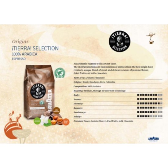 Lavazza Tierra Selection Çekirdek Kahve 1 KG Lavazza Tierra Selection 1 kg çekirdek kahve paketi görseli