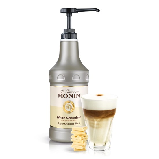 title="Monin Beyaz Çikolata Sosu 1890 ml – Kahve ve Tatlı Tariflerine Özel Yoğun Lezzet" alt="Monin Beyaz Çikolata Sosu 1890 ml – White Mocha ve Tatlılar için Profesyonel Sos"